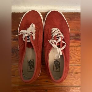 Brick Red Suede Vans Classics Size 13